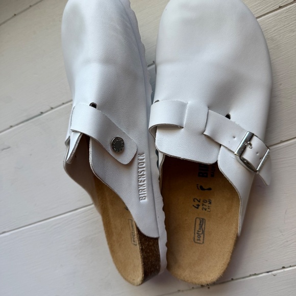 Birkenstock Boston Clogs White 42 Soft Footbed - Picture 9 of 15